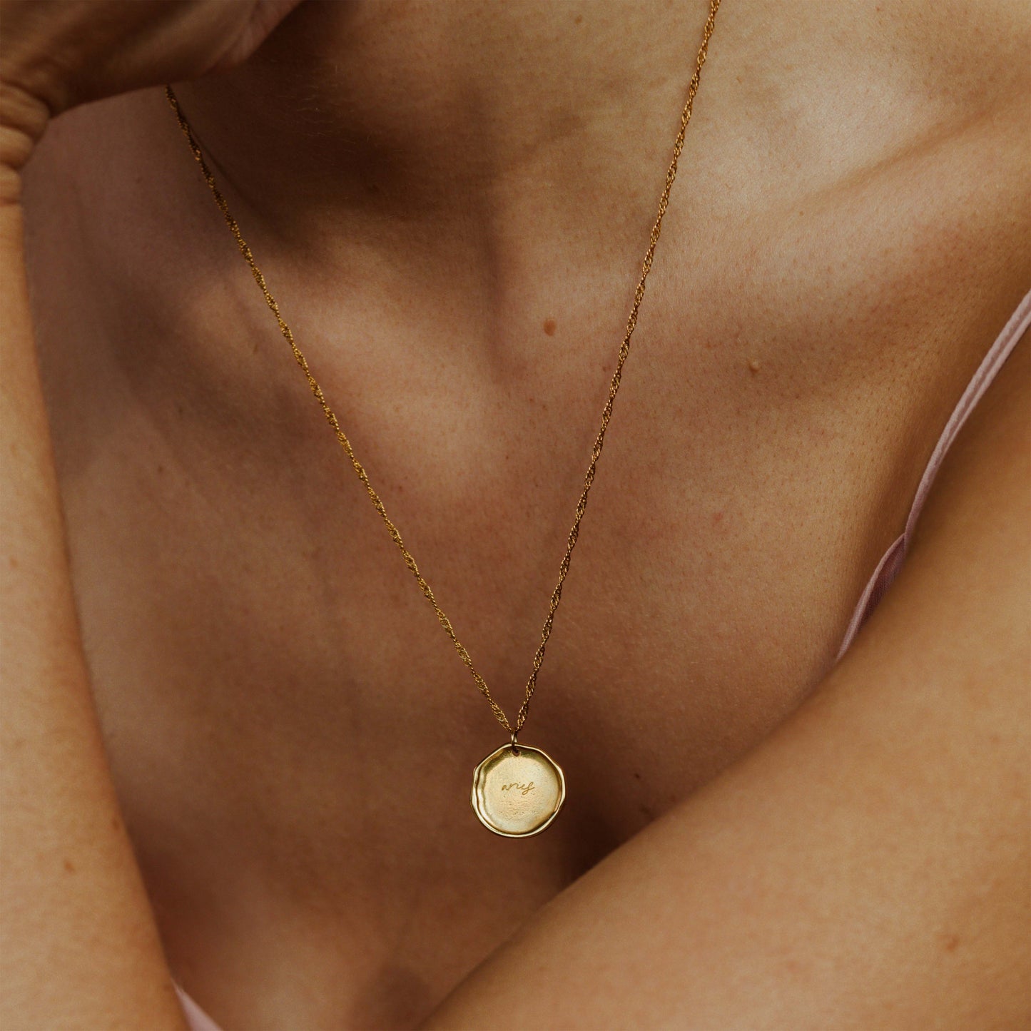 Zodiac Necklace – Aries Gold