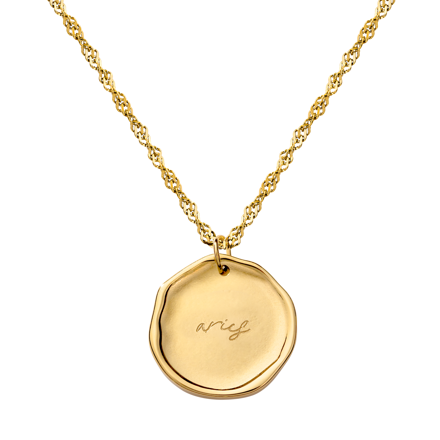 Zodiac Necklace – Aries Gold