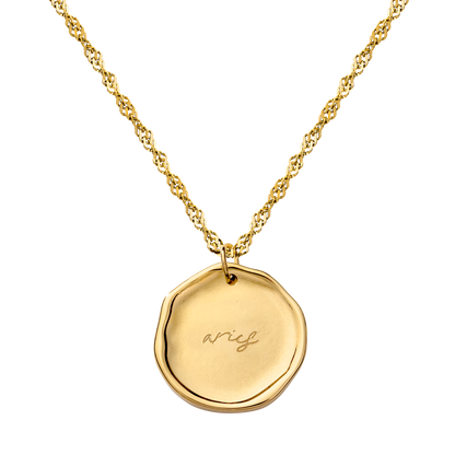 Zodiac Necklace – Aries Gold