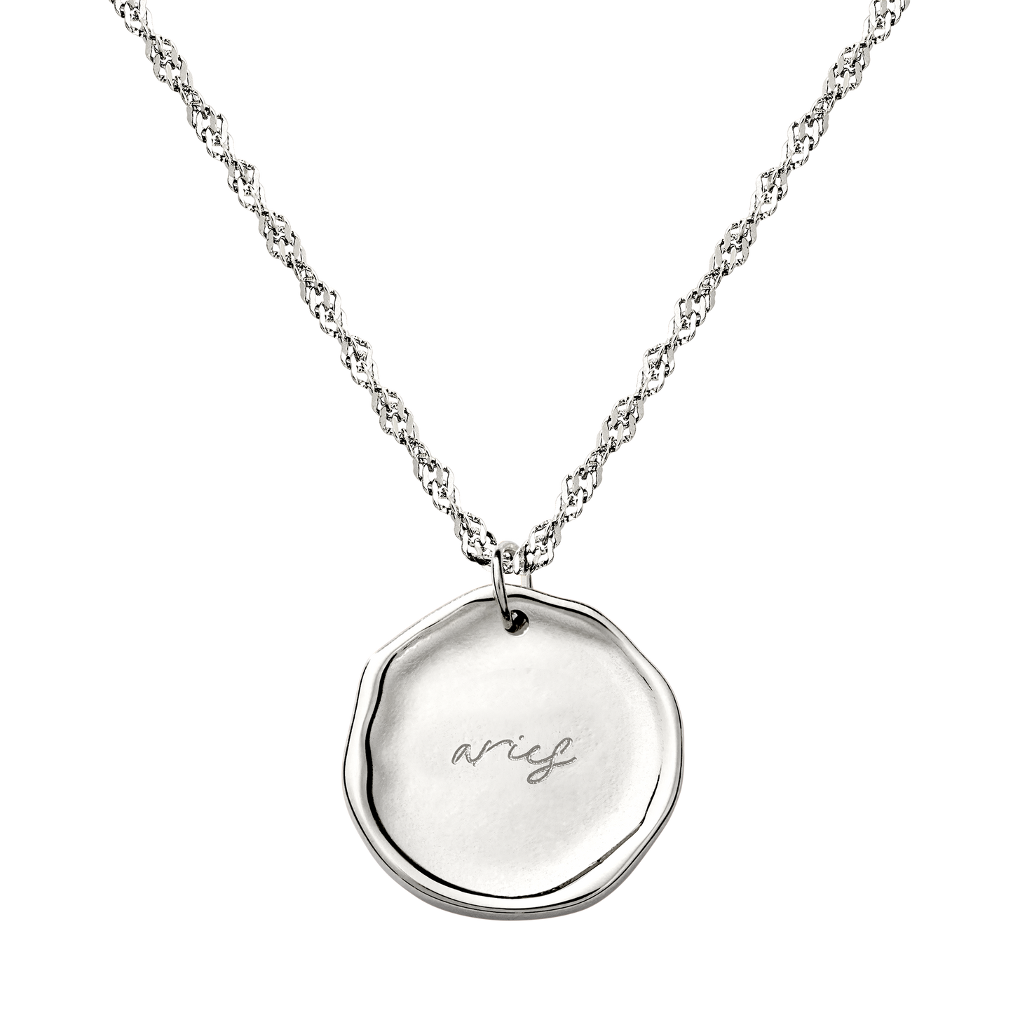 Zodiac Necklace – Aries Silver