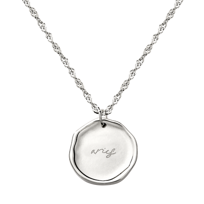 Zodiac Necklace – Aries Silver