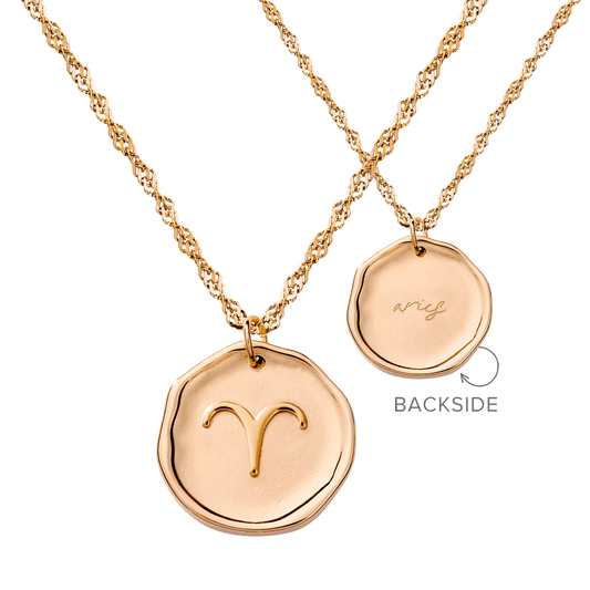 Zodiac Necklace – Aries Rose Gold