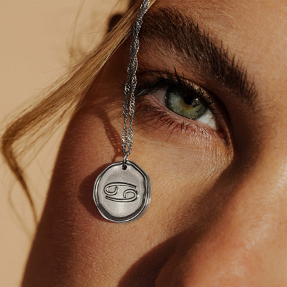 Zodiac Necklace – Cancer Argento