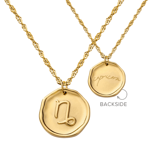 Zodiac Necklace – Capricorn Gold