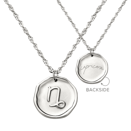 Zodiac Necklace – Capricorn Silver