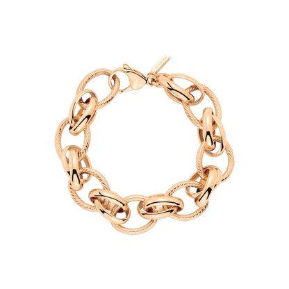 Chunky Twisted Links Bracelet Rose Gold