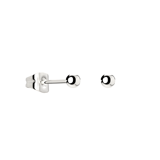 Delicate Bead Studs Silver