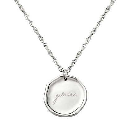 Zodiac Necklace – Gemini Silver