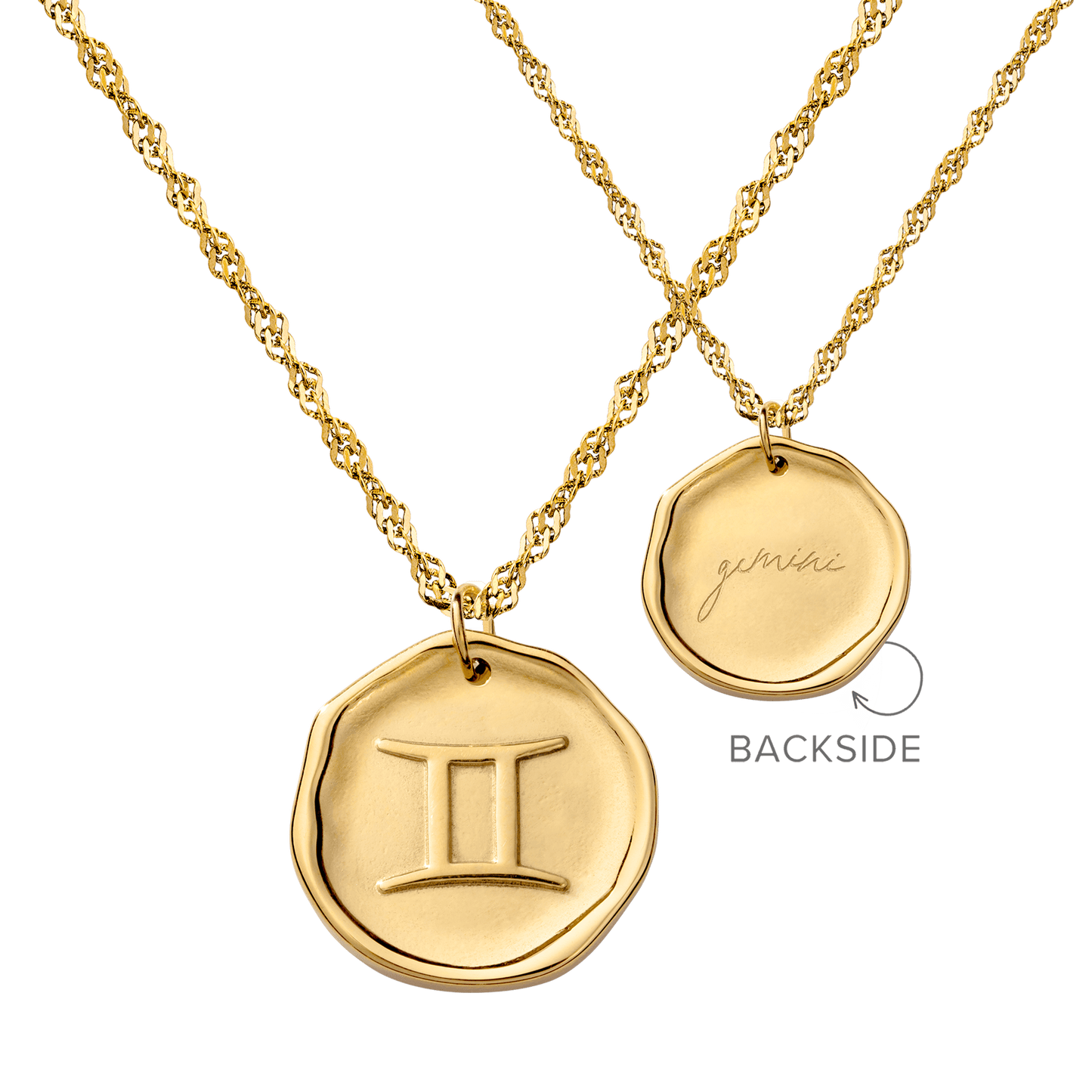 Zodiac Necklace – Gemini Gold