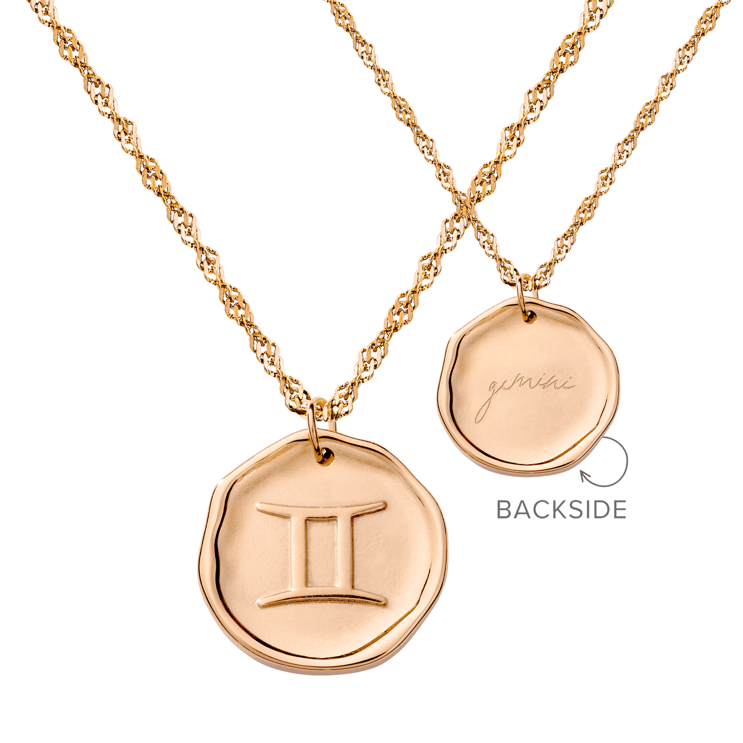 Zodiac Necklace – Gemini Rose Gold