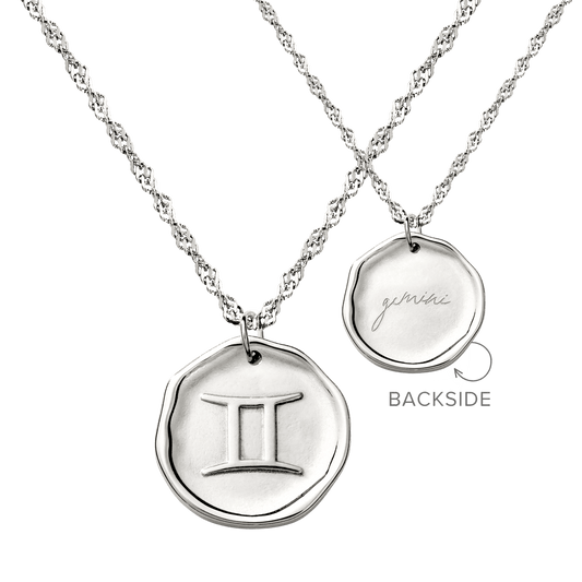 Zodiac Necklace – Gemini Silver