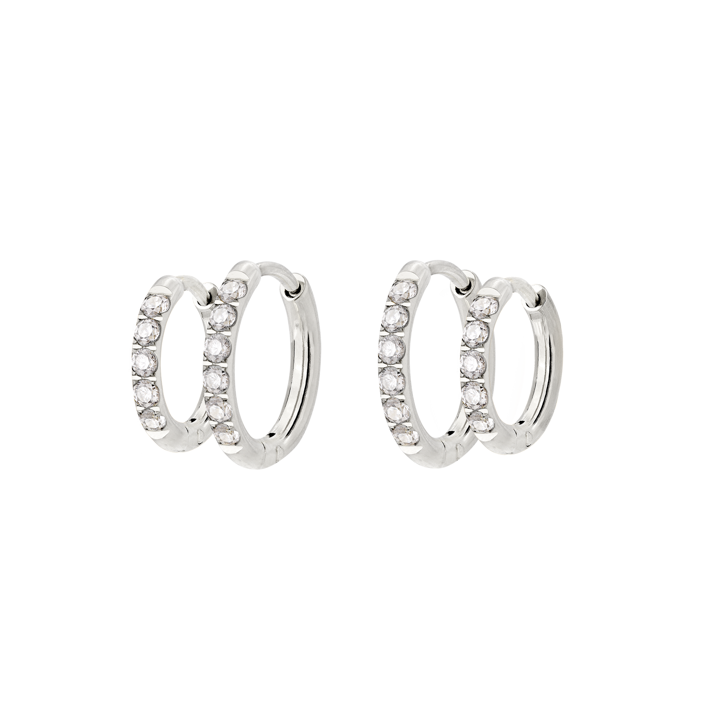 Glimmer Hoop Bundle Silver