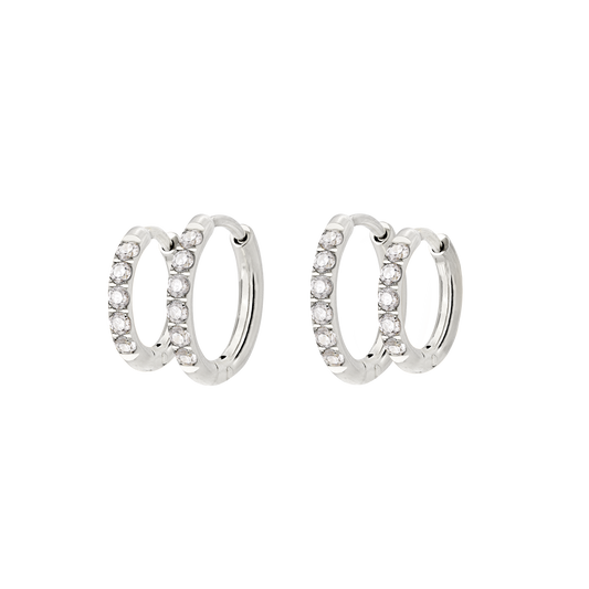 Glimmer Hoop Bundle Silver