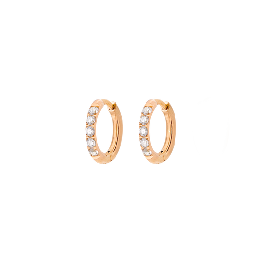 Glimmer Hoops Baby Rose Gold