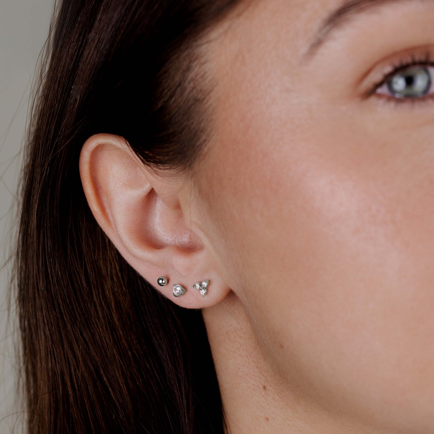 Glimmer Trio Stud Bundle Silver