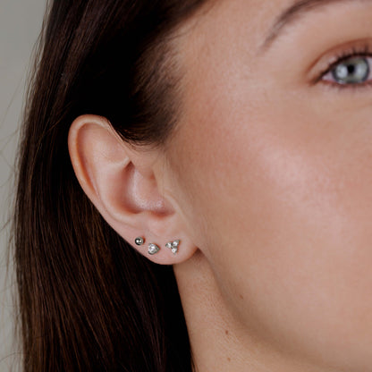 Glimmer Trio Stud Bundle Silver