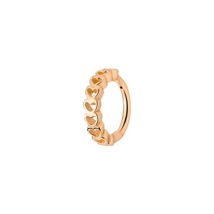 Heart after Heart Piercing Rose Gold