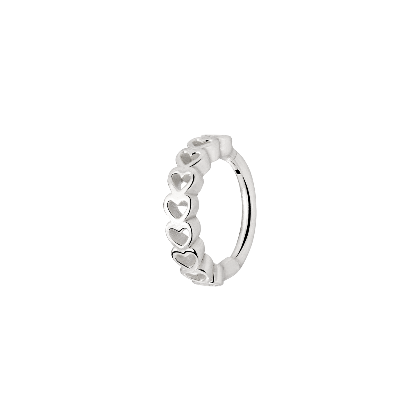 Heart after Heart Piercing Silver