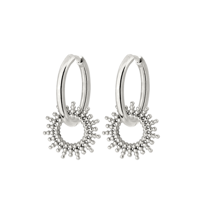 Sunny Hoop Set Medium Silver