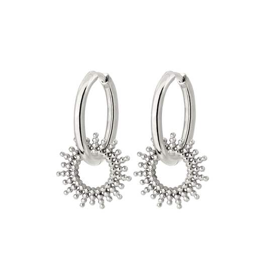Sunny Hoop Set Medium Silver