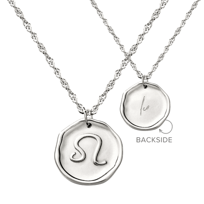 Zodiac Necklace – Leo Silver