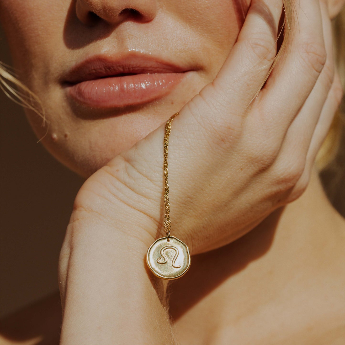 Zodiac Necklace – Leo Gold