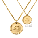 Zodiac Necklace – Libra Gold