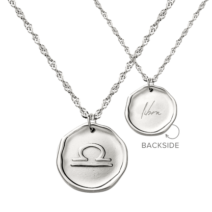 Zodiac Necklace – Libra Silver