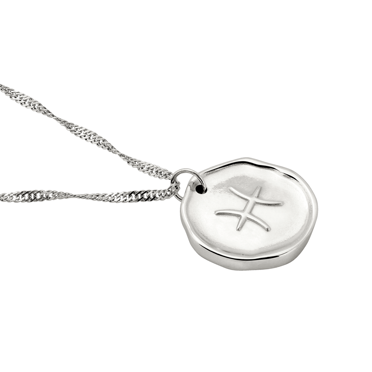 Zodiac Necklace – Pisces Silver