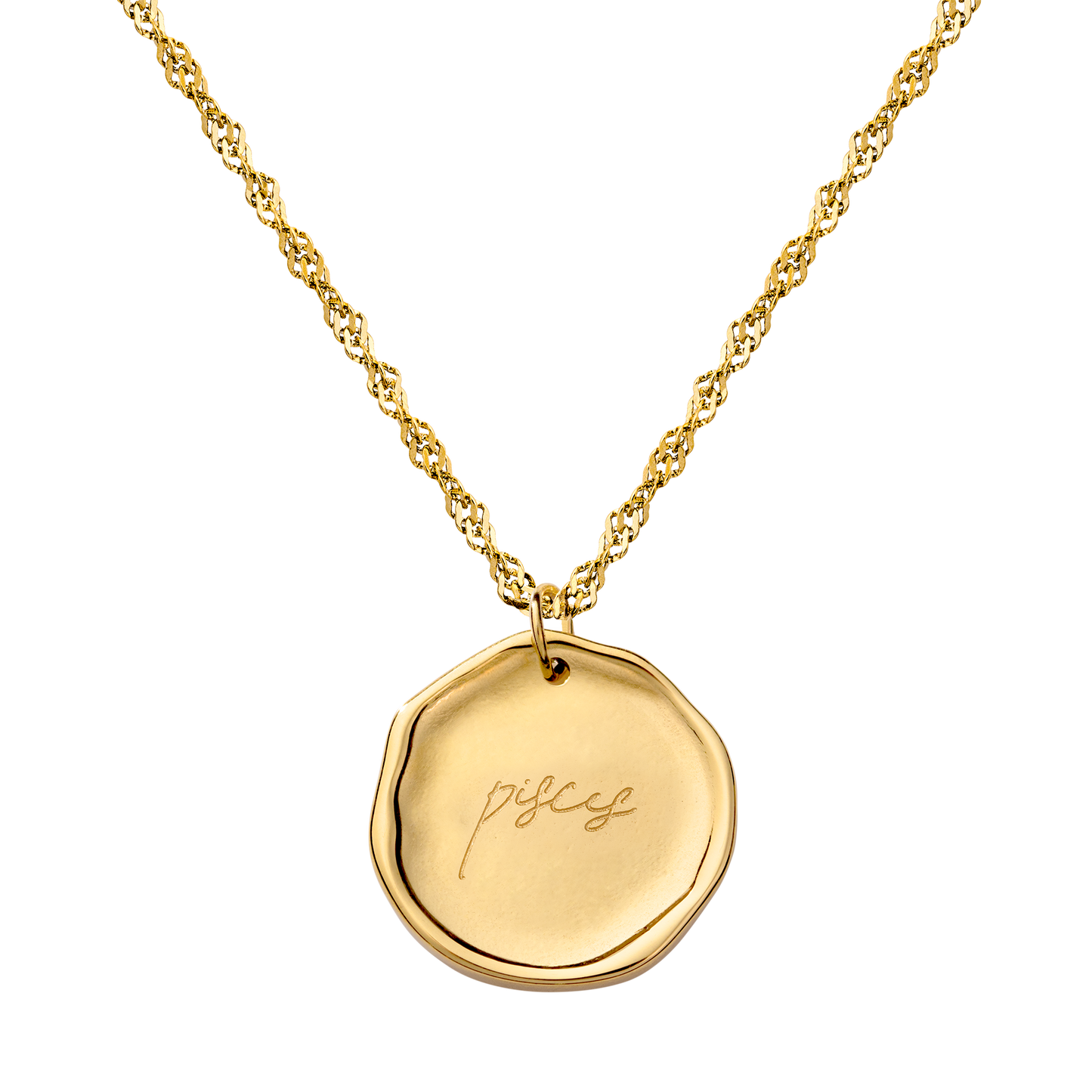 Zodiac Necklace – Pisces Gold