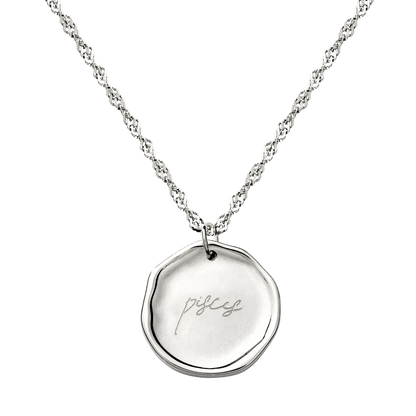 Zodiac Necklace – Pisces Silver