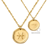 Zodiac Necklace – Pisces Gold
