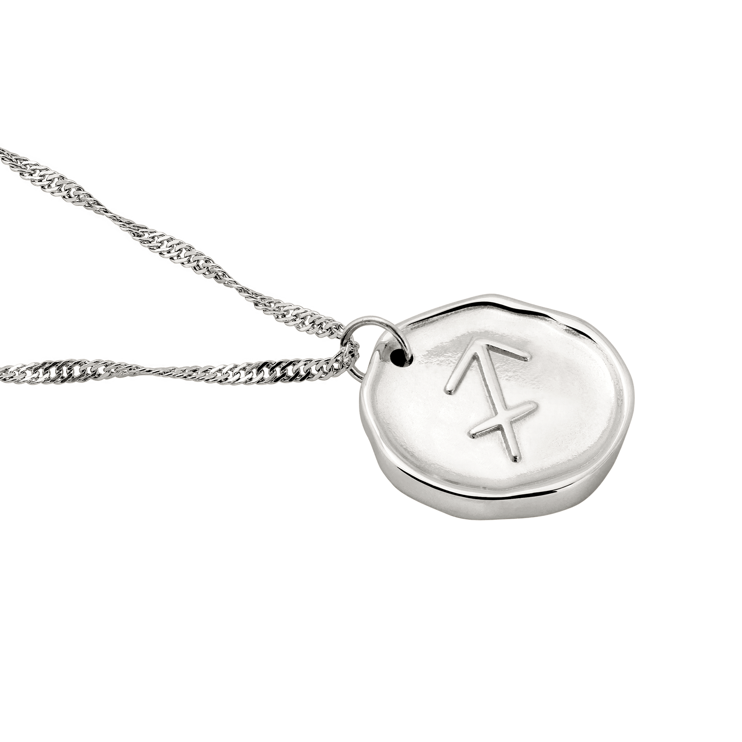 Zodiac Necklace – Sagittarius Silver