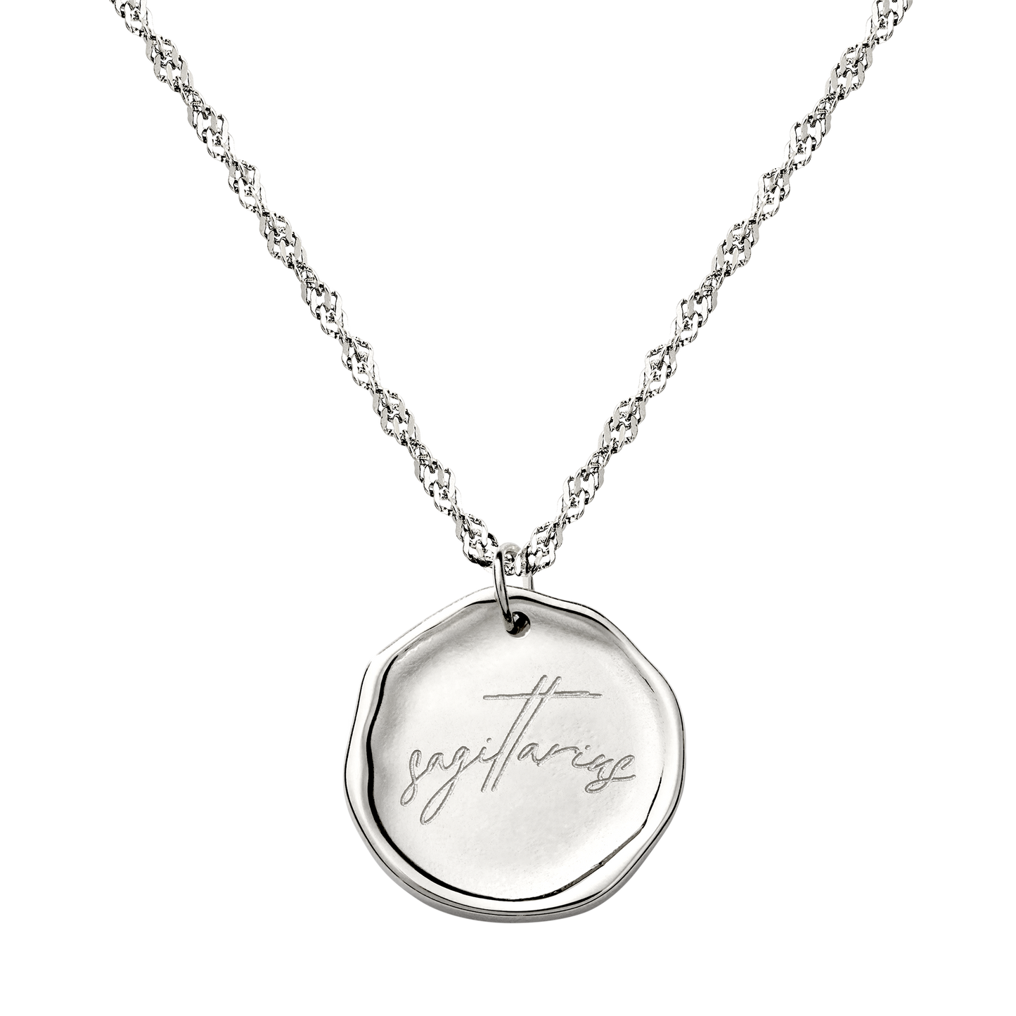 Zodiac Necklace – Sagittarius Silver