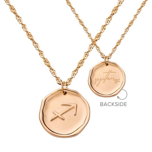 Zodiac Necklace – Sagittarius Rose Gold