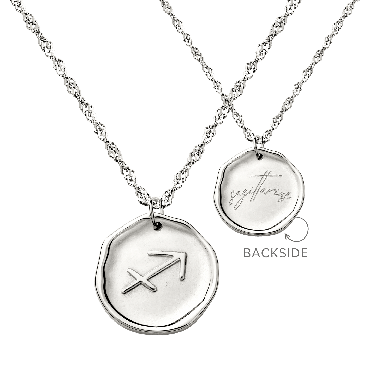 Zodiac Necklace – Sagittarius Silver