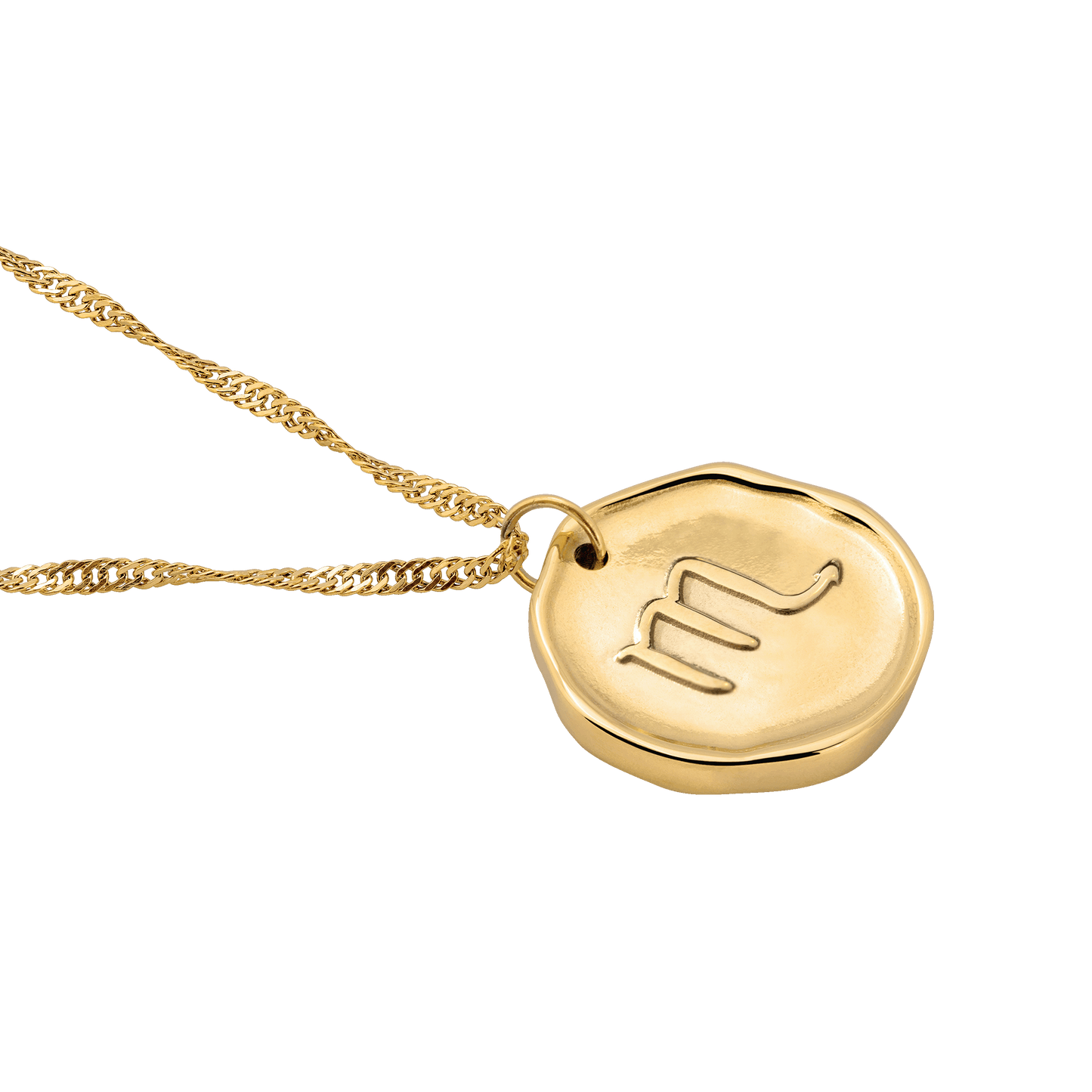 Zodiac Necklace – Scorpio Gold