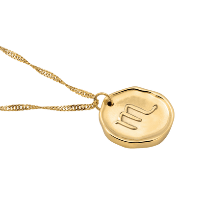 Zodiac Necklace – Scorpio Gold