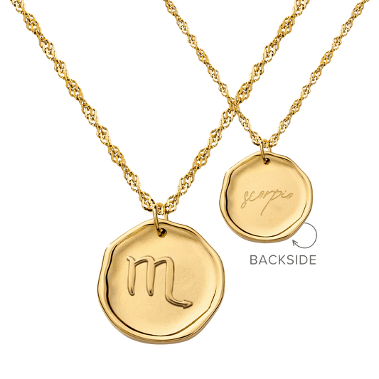 Zodiac Necklace – Scorpio Gold