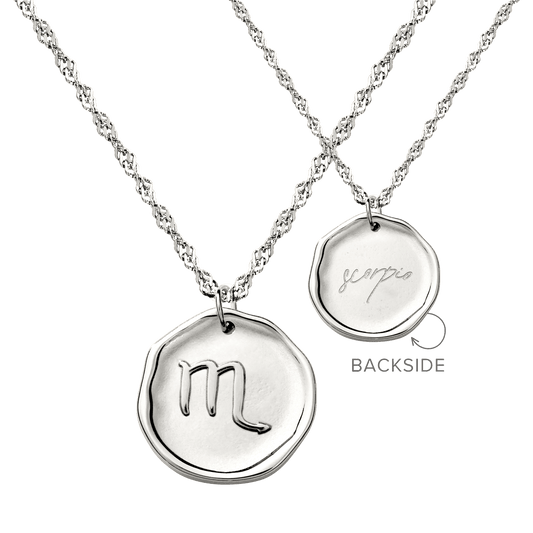Zodiac Necklace – Scorpio Silver
