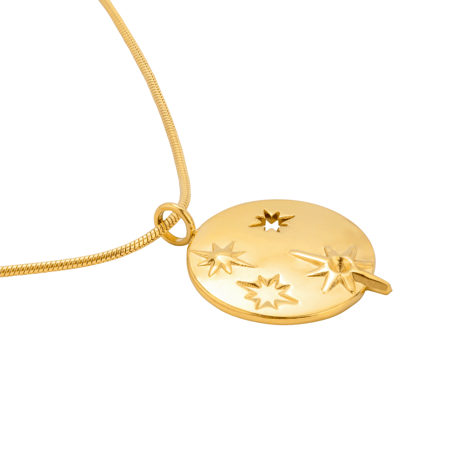 Shiny Stars Necklace Gold