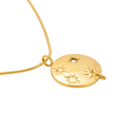 Shiny Stars Necklace Gold