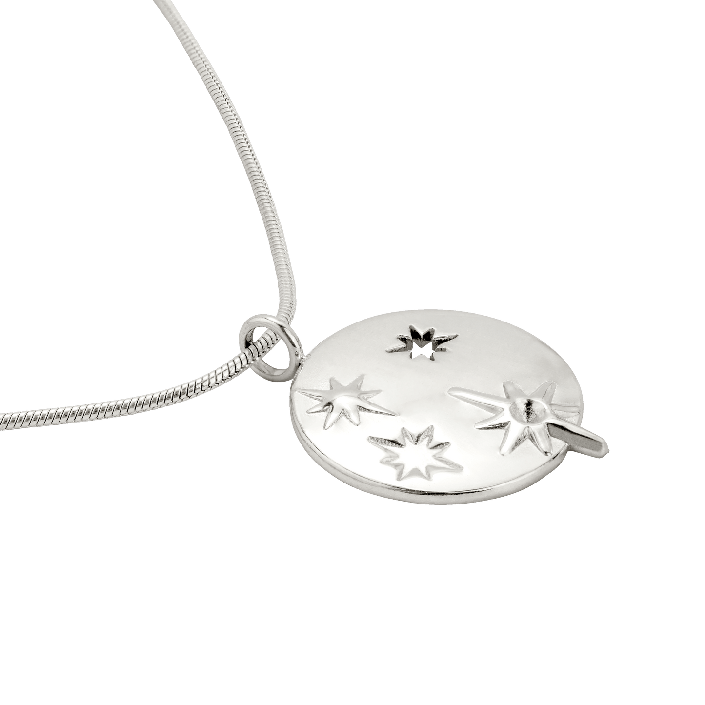 Shiny Stars Necklace Silver