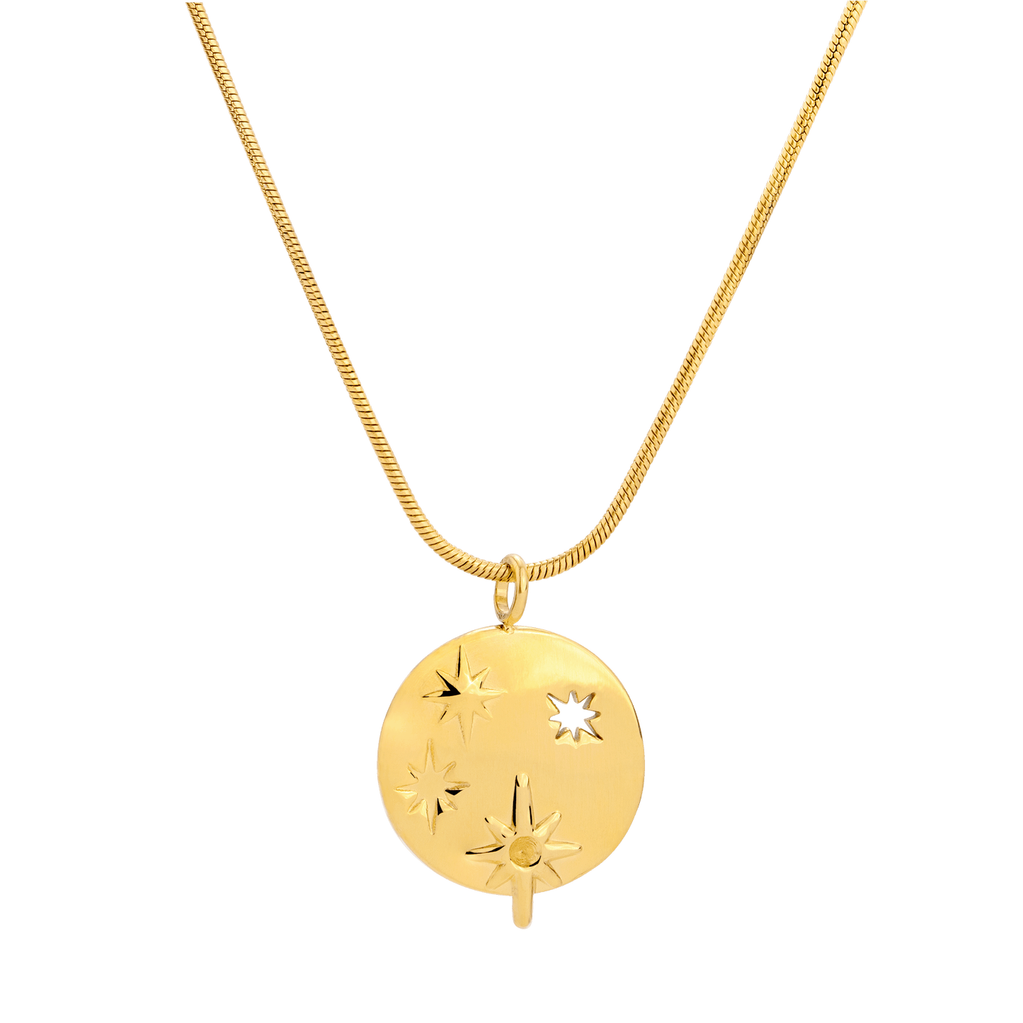 Shiny Stars Necklace Gold