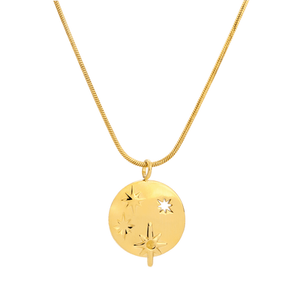 Shiny Stars Necklace Gold