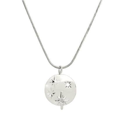 Shiny Stars Necklace Silver