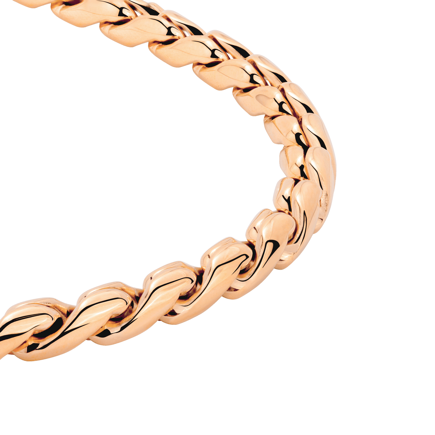 Spiral Links Necklace Rose Gold