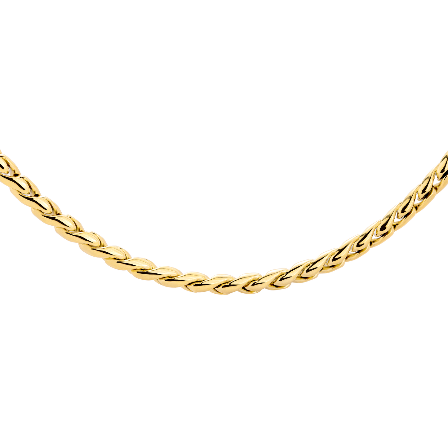 Spiral Links Necklace Gold