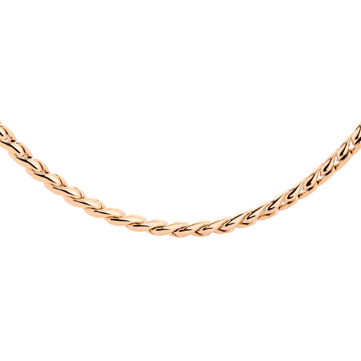 Spiral Links Necklace Rose Gold