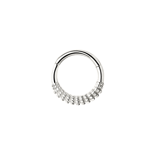 Striped Piercing Silver